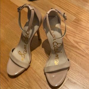 Sam Edelman Tan Ankle Strap Heels, Size 7